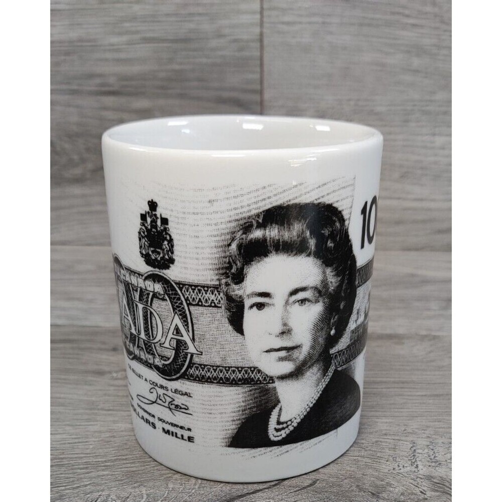 Canadian 1000 Dollar Bill Queen Elizabeth Coffee Cup, Mug-Canada